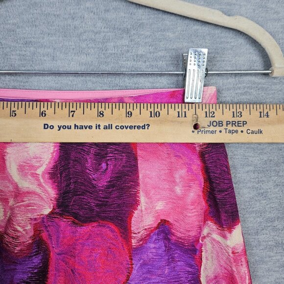 VICI Women's Monique Satin Printed Mini Skirt Fuchsia Multi Color Size XS NEW - Picture 3 of 8